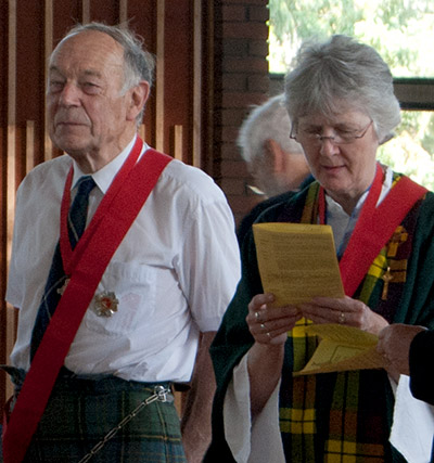 Chief George MacMillan of MacMillan and Knap with Blanche McMillan